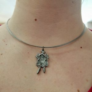 Schwarzwälder Kuckucksuhr Anhänger gefertigt in Sterlingsilber 925/- aus Lechlers Goldschmiede