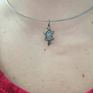 Schwarzwälder Kuckucksuhr Anhänger gefertigt in Sterlingsilber 925/- aus Lechlers Goldschmiede