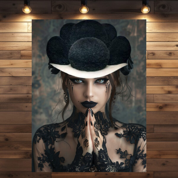 Casandra – Schwarzwald Kunst mit Gothic Flair auf Leinwand 80x60 cm